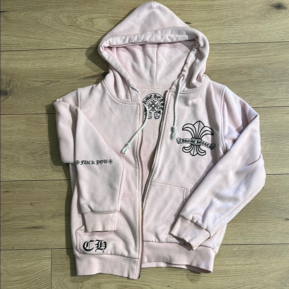 Pink Chrome Hearts Zip Up